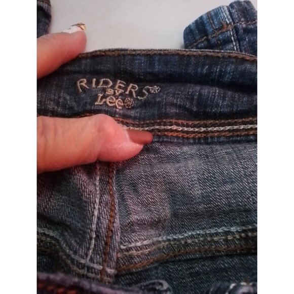 Lee Rider Women's Jeans Boot Cut Size 12 Regular Fit Denim Dark Wash Mid Rise - Picture 1 of 5